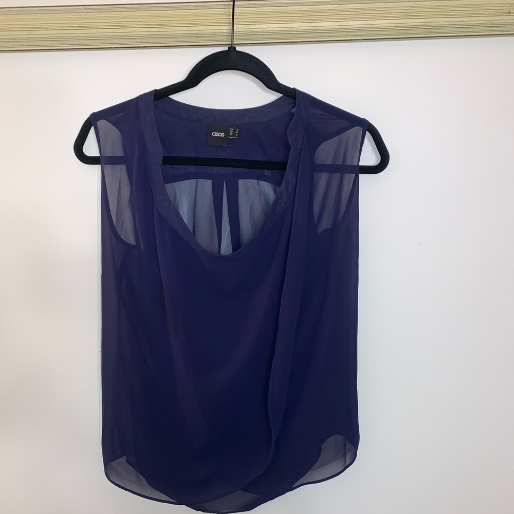 ASOS navy draped tank top